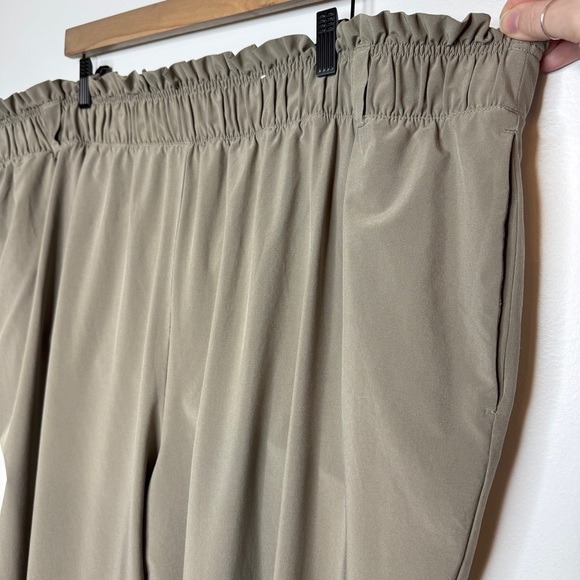 Paper Bag Waist Olive Green Pants - Picture 3 of 6